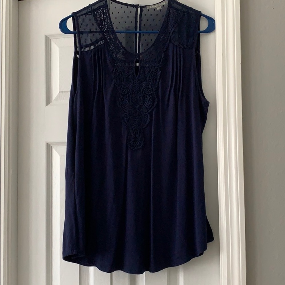 Navy blue sleeveless top